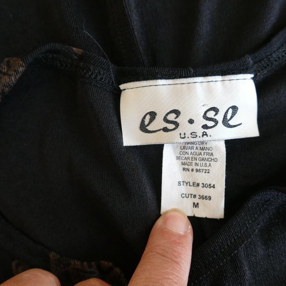 Es.Se Floral Black Maxi Dress- Size M - Picture 4 of 7